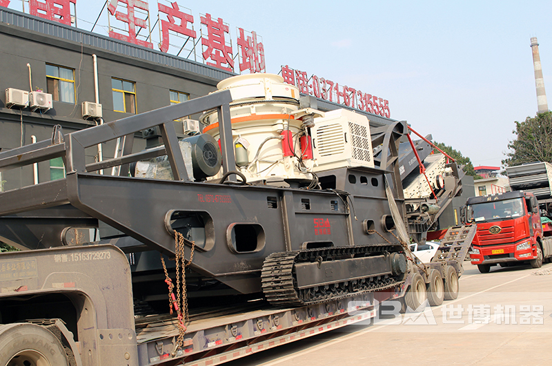 世博廠家履帶式液壓移動(dòng)破碎篩分機(jī)發(fā)貨圖
