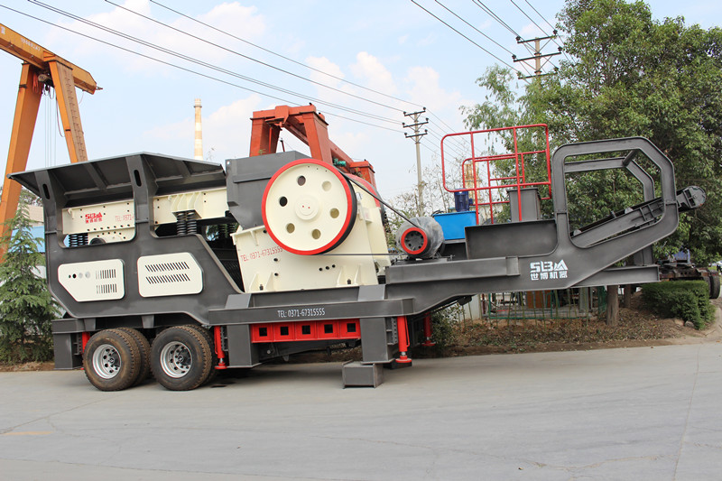 顎式移動(dòng)破碎站，移動(dòng)破碎喂料一體機(jī)