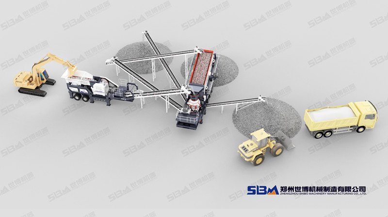 移動石頭破碎生產(chǎn)線