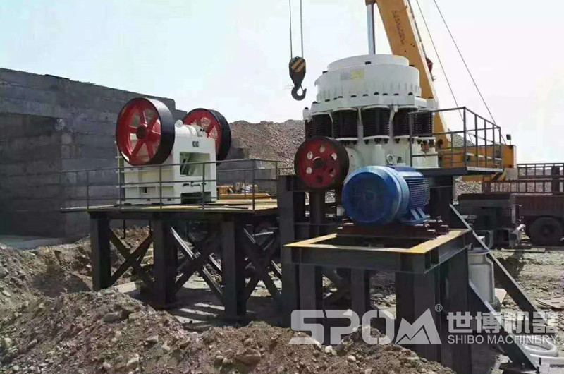 碎石成套設備，配置顎破和圓錐破