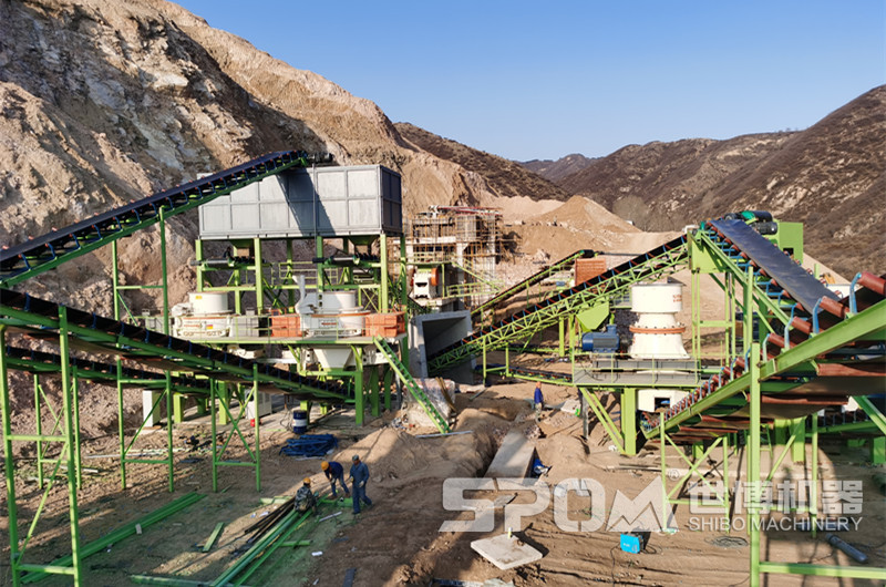 大型砂石骨料加工設(shè)備現(xiàn)場，客戶案例